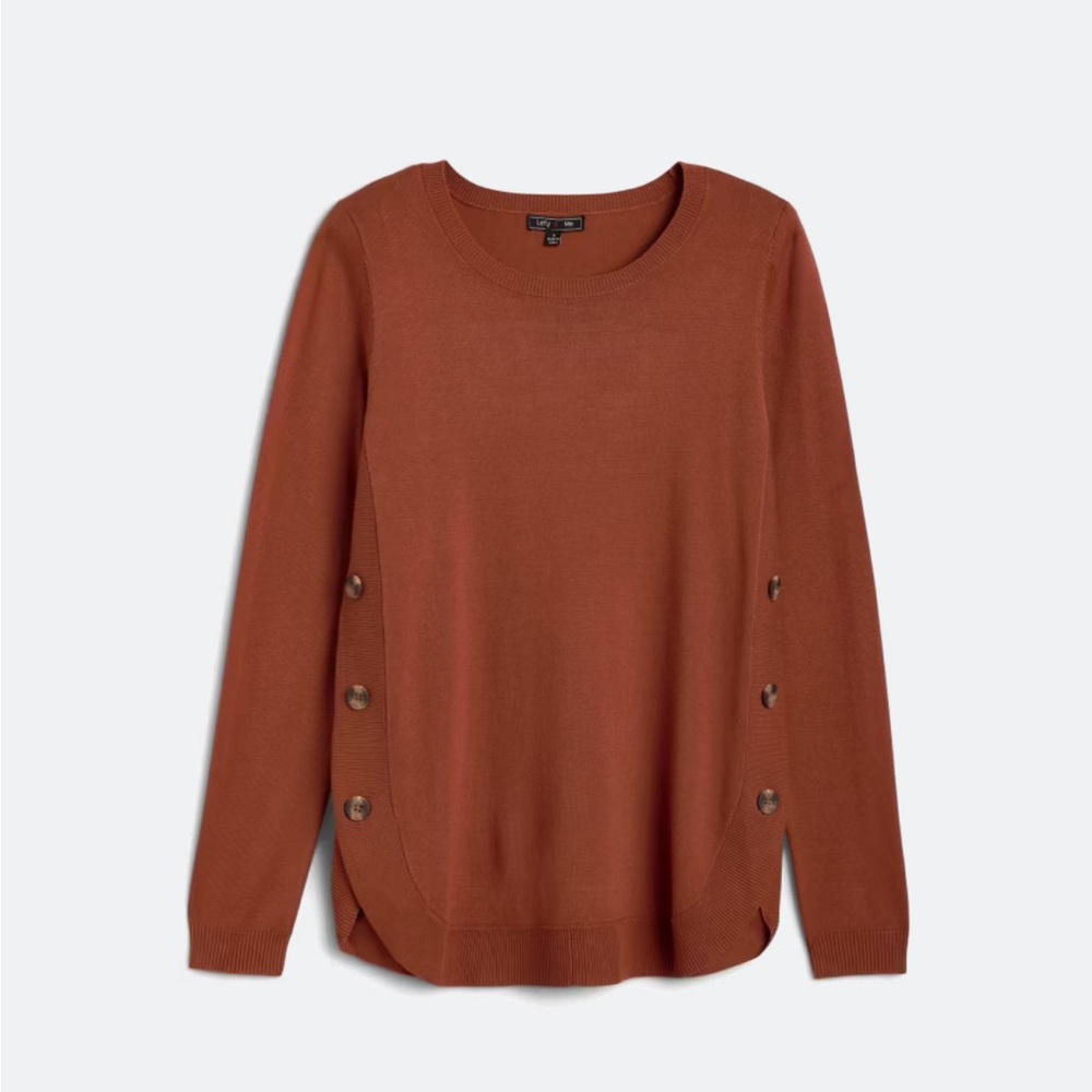 LETY & ME Women’s December Side Detail in Burnt Orange - Size L